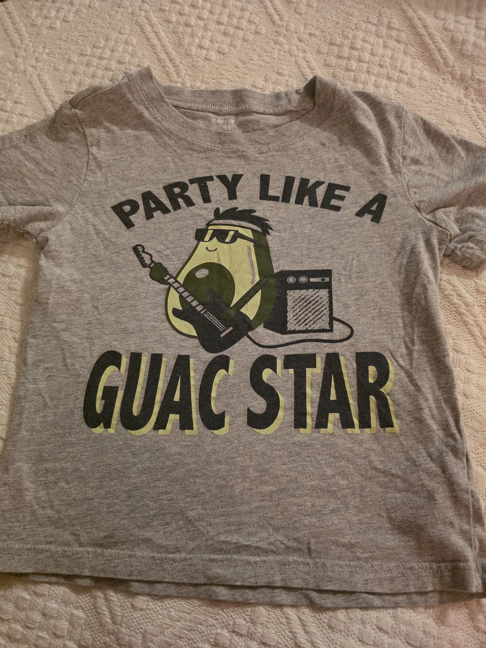 Carter's Heather Gray Kids Tee - Subtle Logo Print